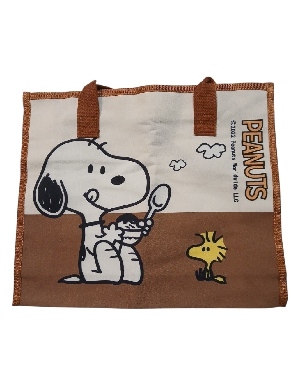 Peanuts -ECO Friendly NWT, Large Snoopy Tote Bag w Zipper, Pocket inside,
